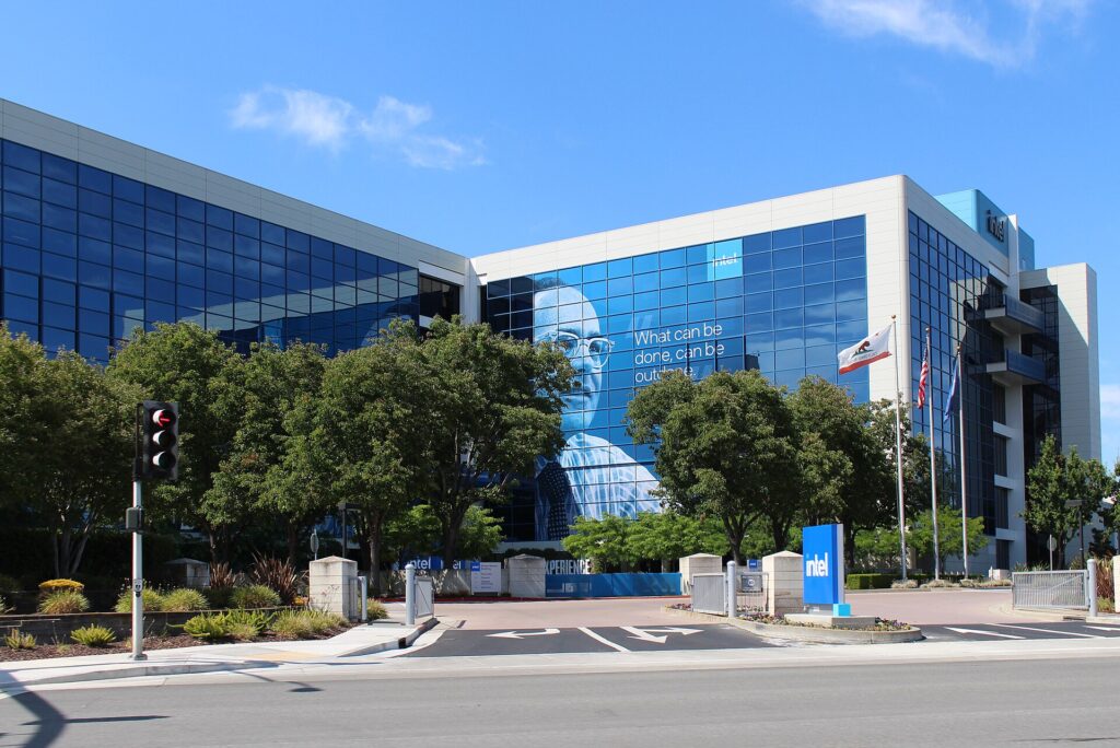 Intel's Robert Noyce Building headquarters in Santa Clara, California